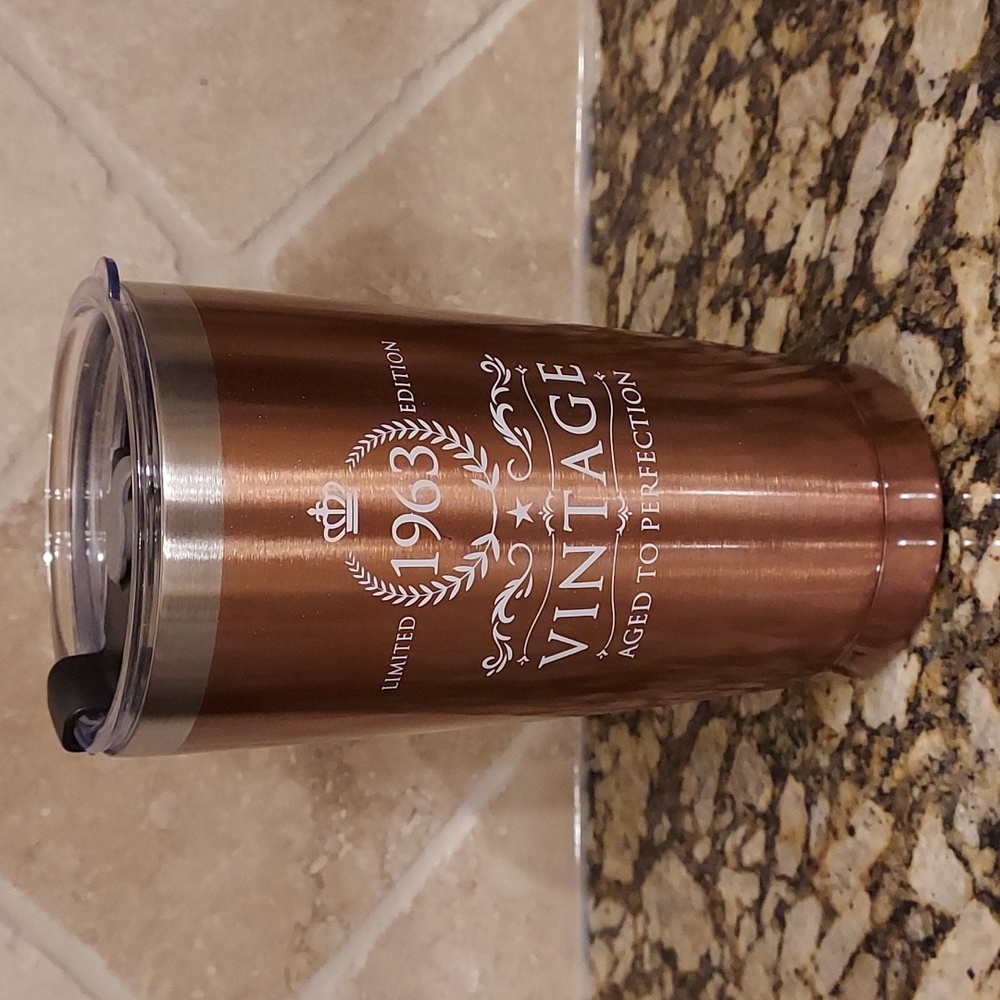 1963 Aged to Perfection Brown Tumbler   NWOT